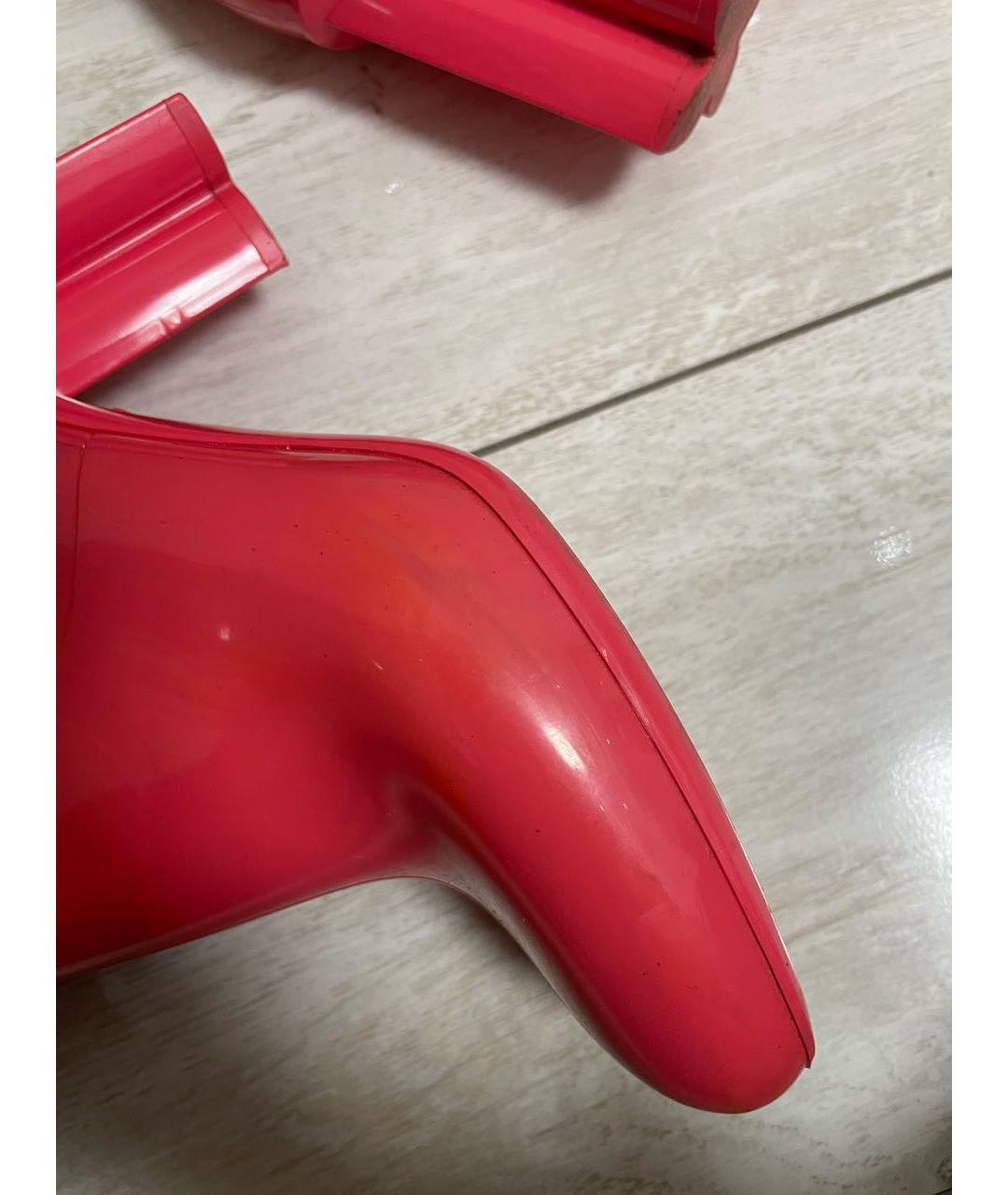 LOUIS VUITTON Коралловые резиновые ботильоны, фото 7