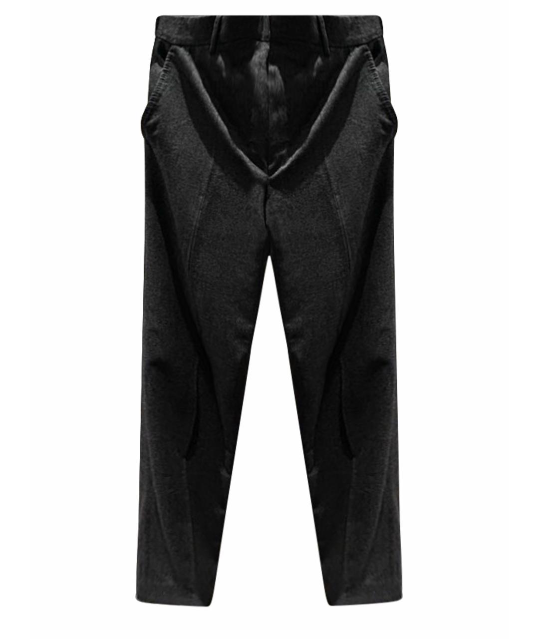 SAINT LAURENT Антрацитовые вискозные классические брюки, фото 1