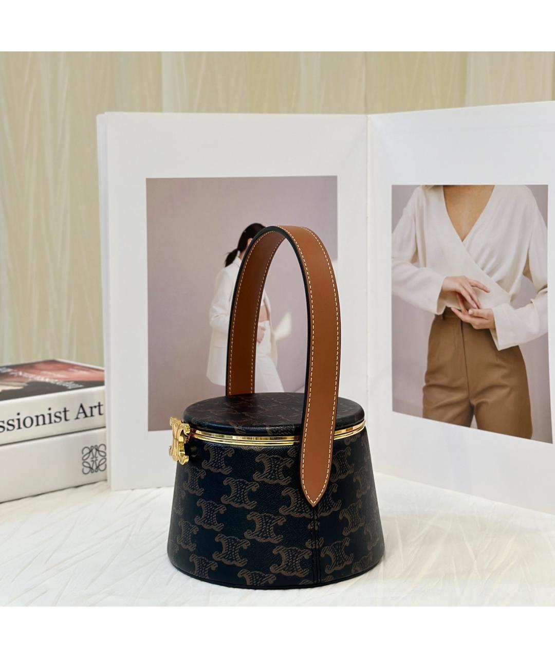 CELINE Черная кожаная сумка через плечо, фото 4