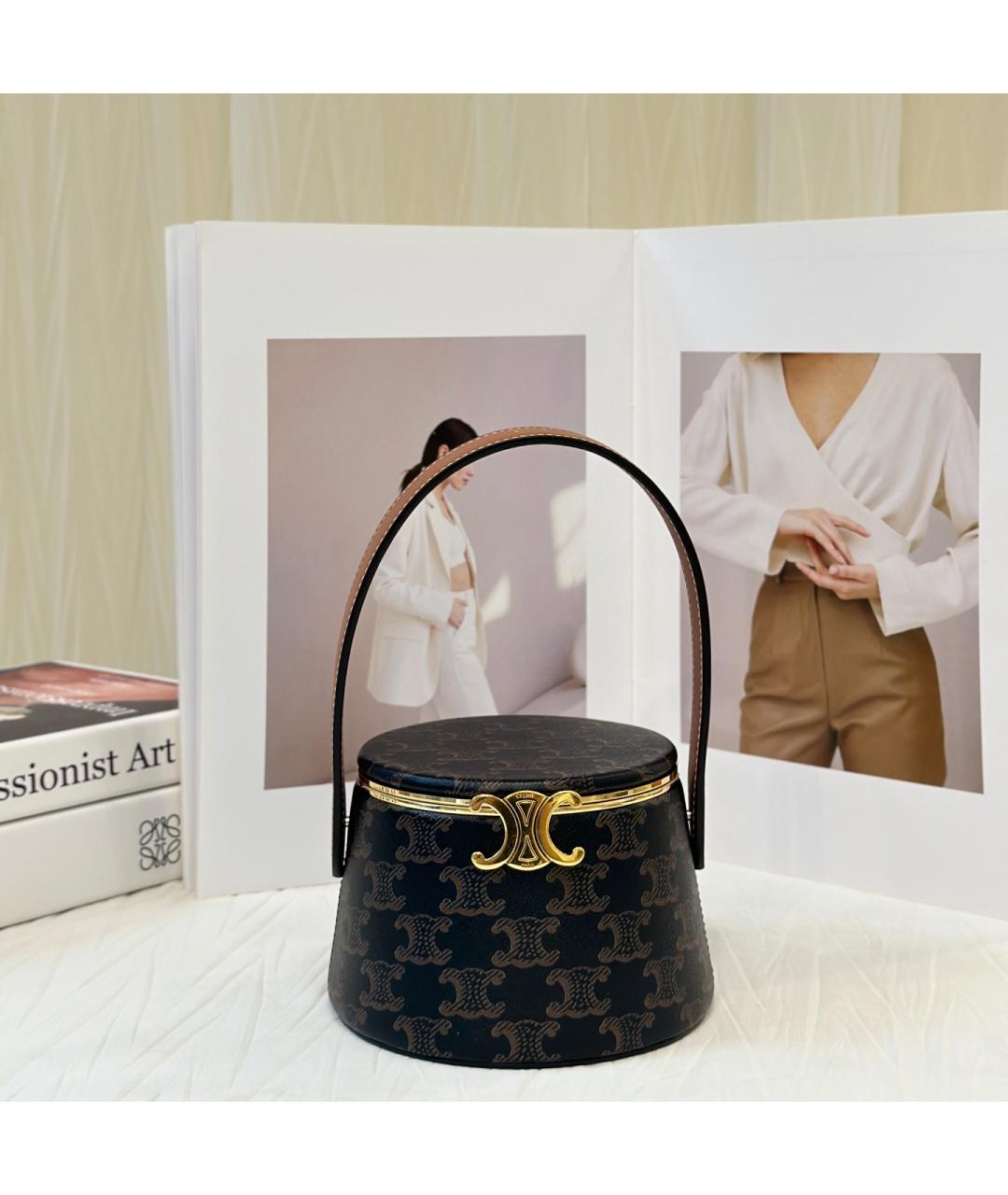 CELINE Черная кожаная сумка через плечо, фото 8