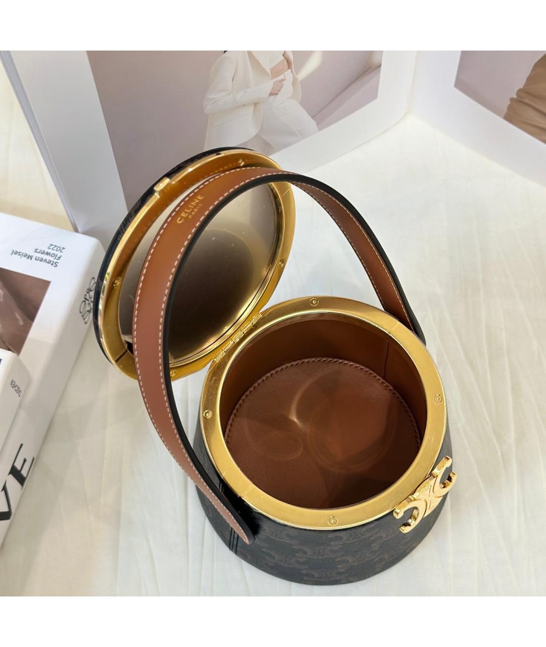 CELINE Черная кожаная сумка через плечо, фото 3