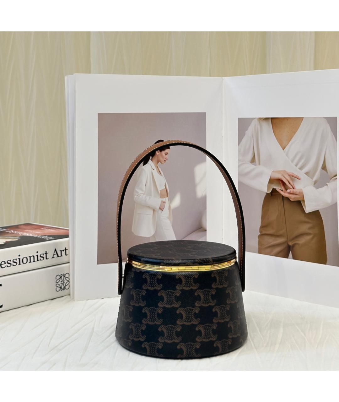 CELINE Черная кожаная сумка через плечо, фото 6