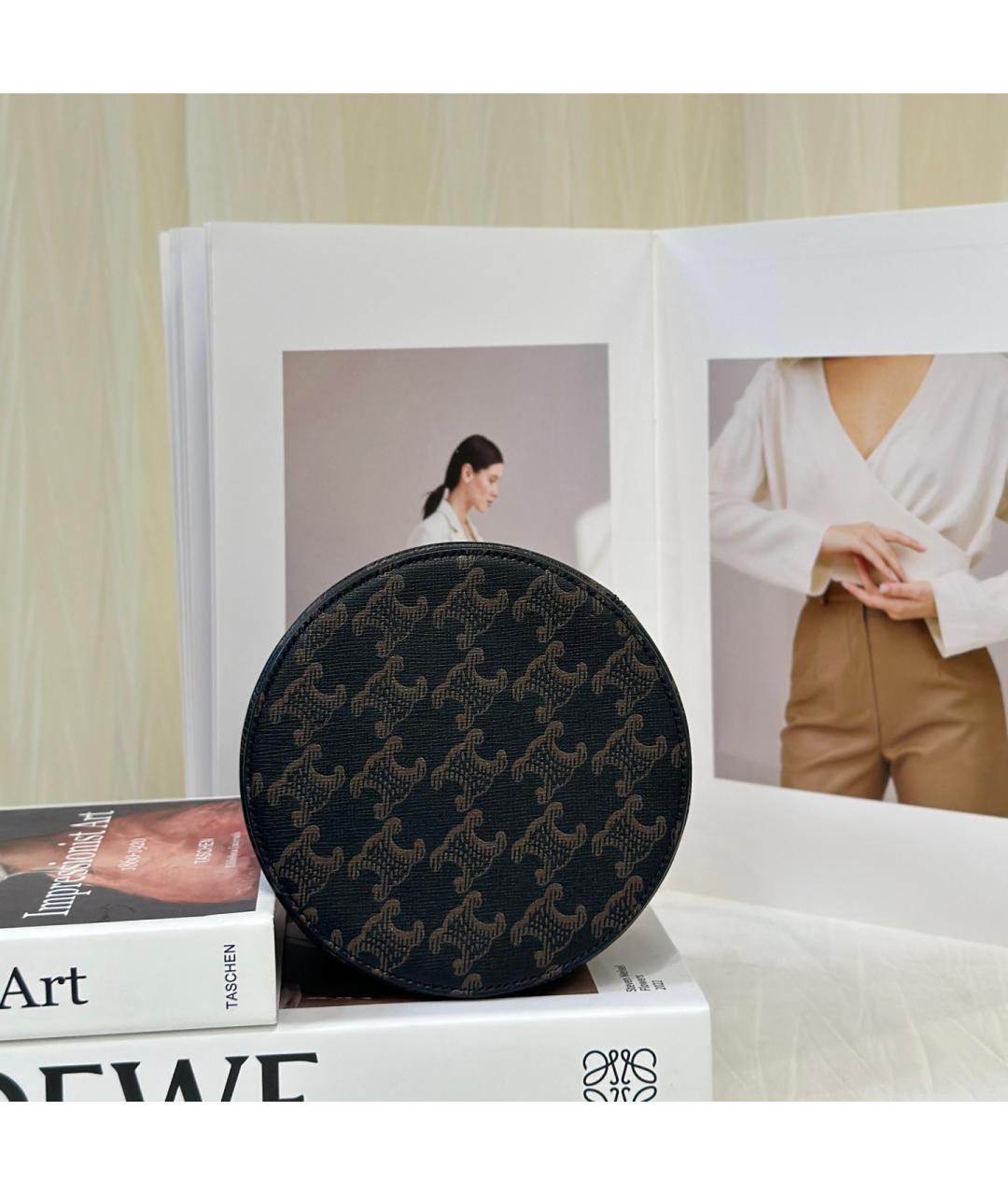 CELINE Черная кожаная сумка через плечо, фото 7