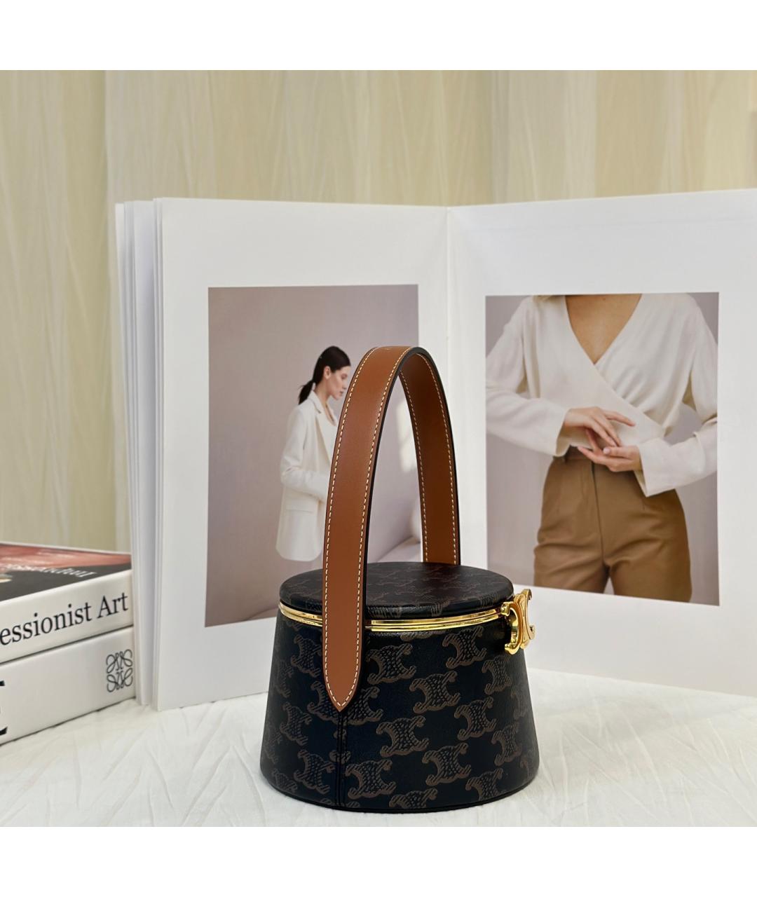 CELINE Черная кожаная сумка через плечо, фото 5