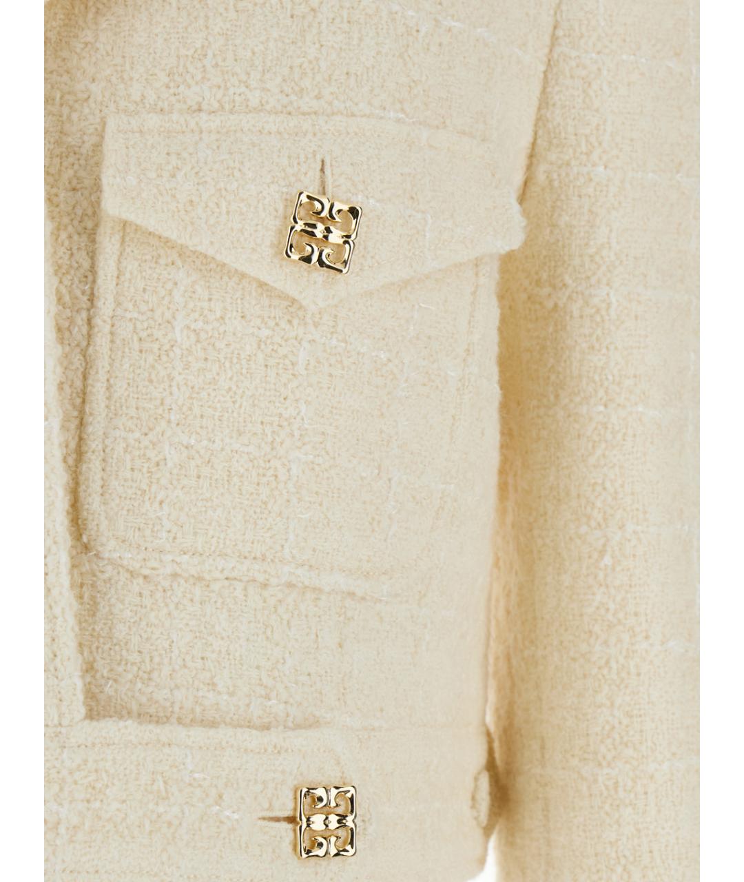 GIVENCHY Белый шерстяной жакет/пиджак, фото 3