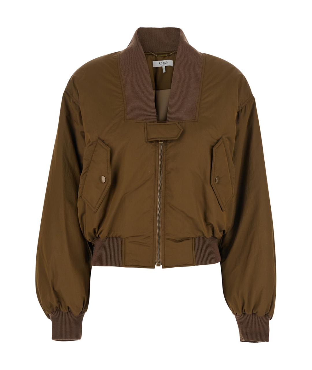 CHLOE Коричневая полиэстеровая куртка, фото 1