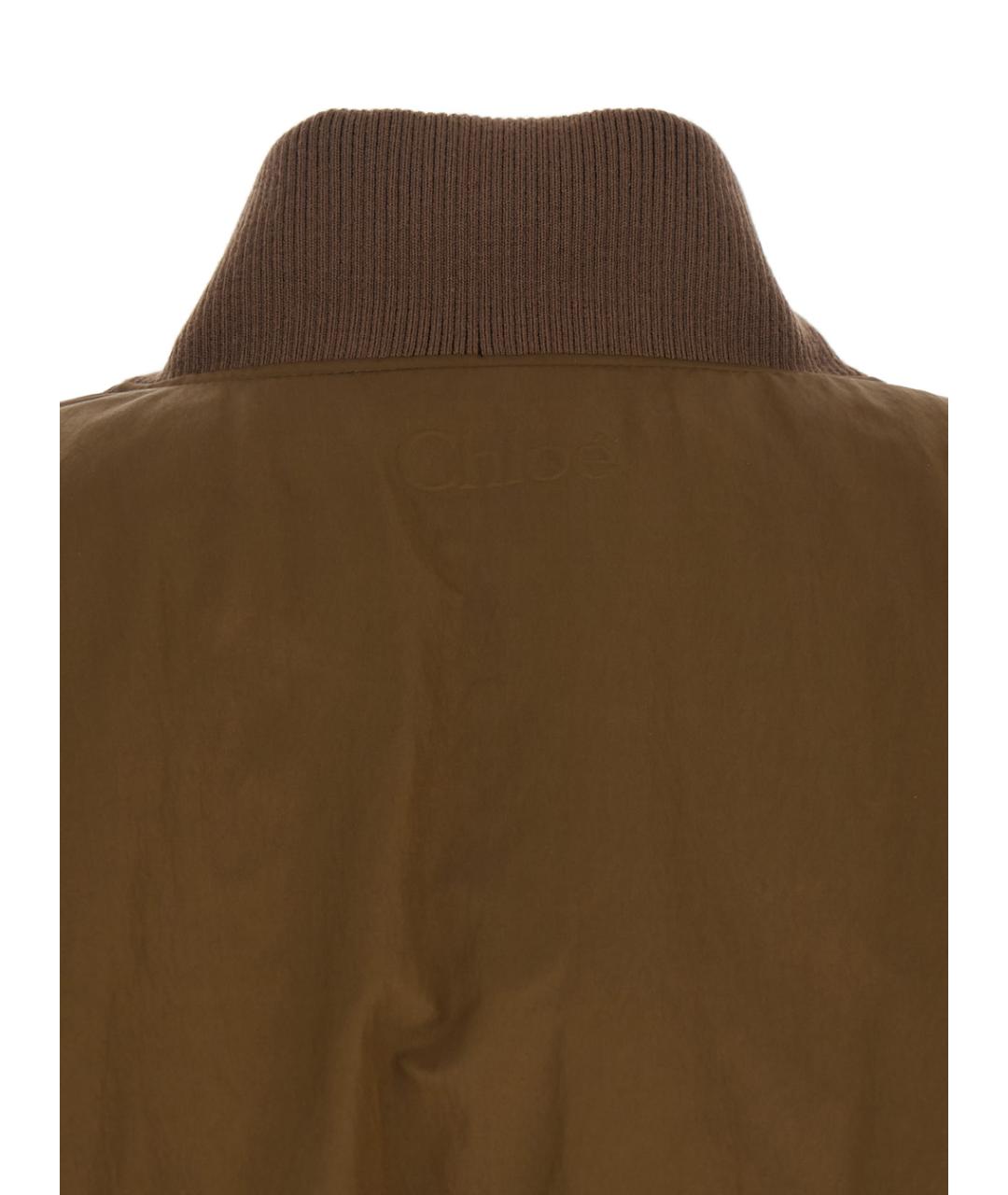 CHLOE Коричневая полиэстеровая куртка, фото 4