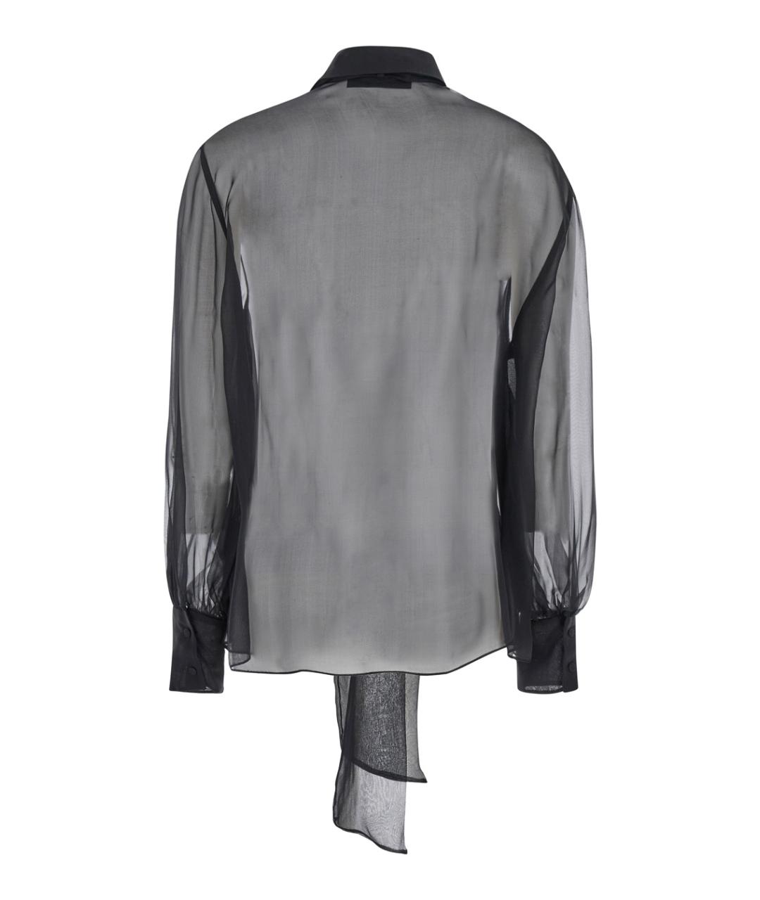 VALENTINO Черная шелковая блузы, фото 2