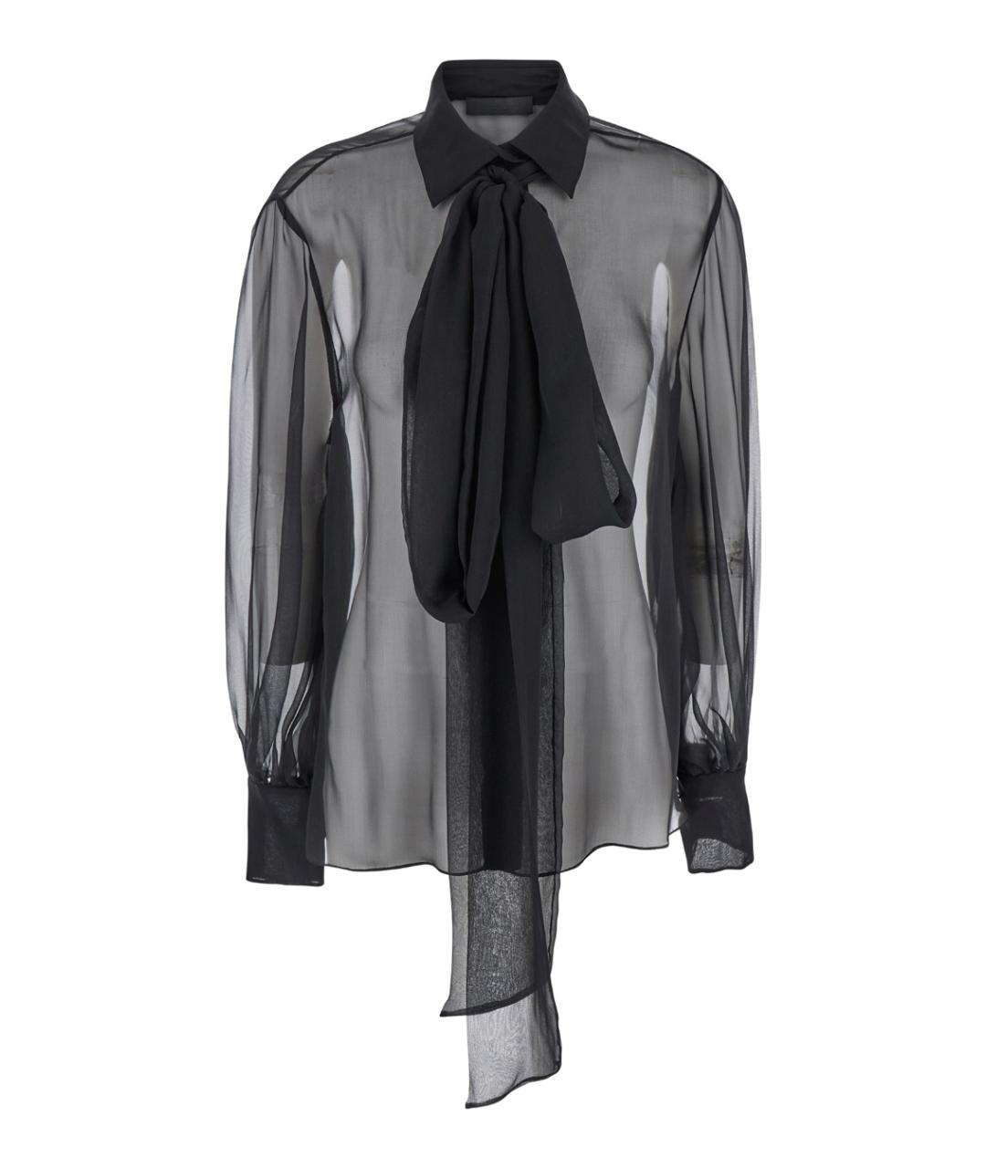 VALENTINO Черная шелковая блузы, фото 1