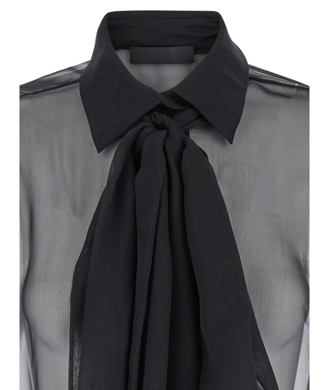VALENTINO Черная шелковая блузы, фото 3
