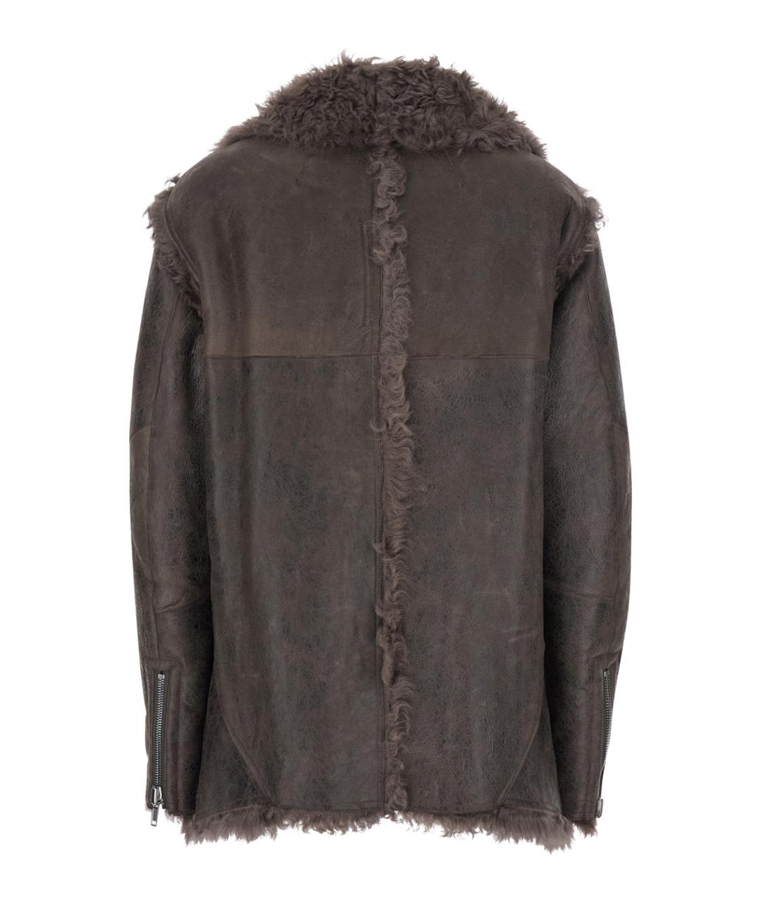 RICK OWENS Коричневая меховая дубленка, фото 2