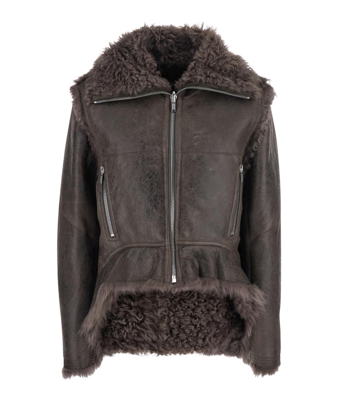 RICK OWENS Коричневая меховая дубленка, фото 1