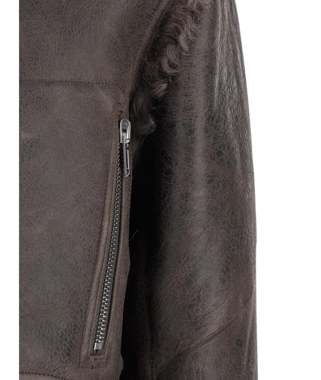 RICK OWENS Коричневая меховая дубленка, фото 3