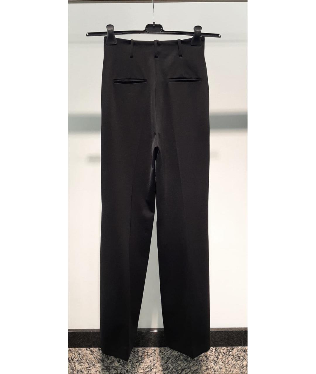 SPORTMAX Черные прямые брюки, фото 2