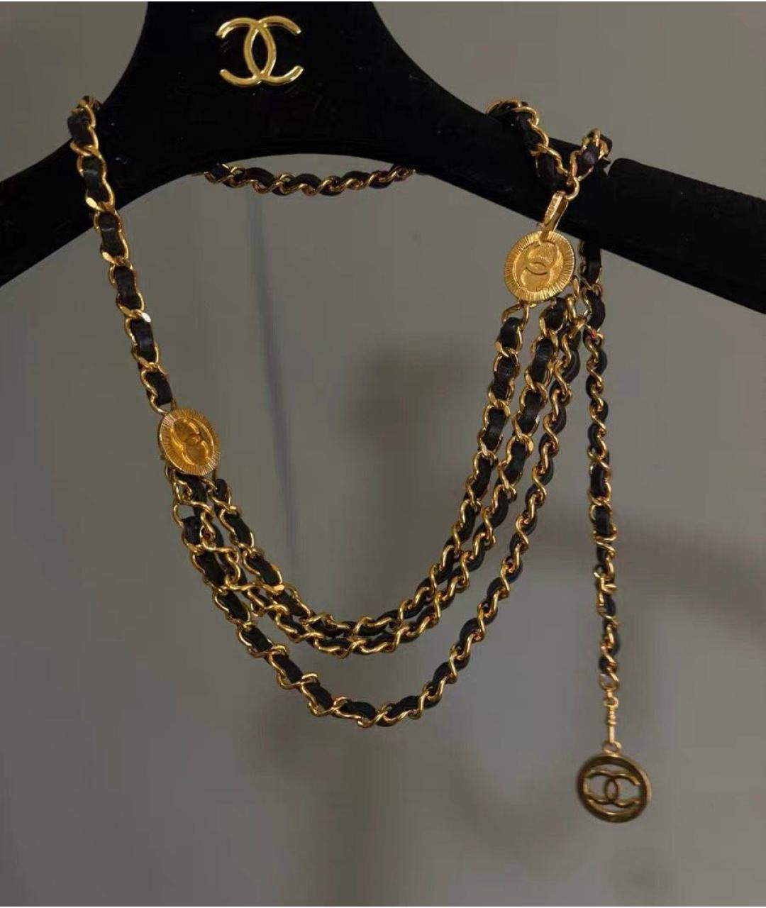 CHANEL Черный кожаный ремень, фото 6
