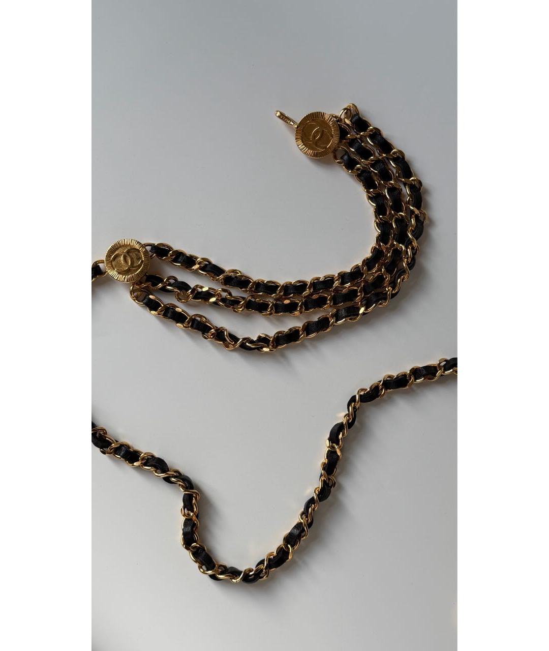 CHANEL Черный кожаный ремень, фото 4