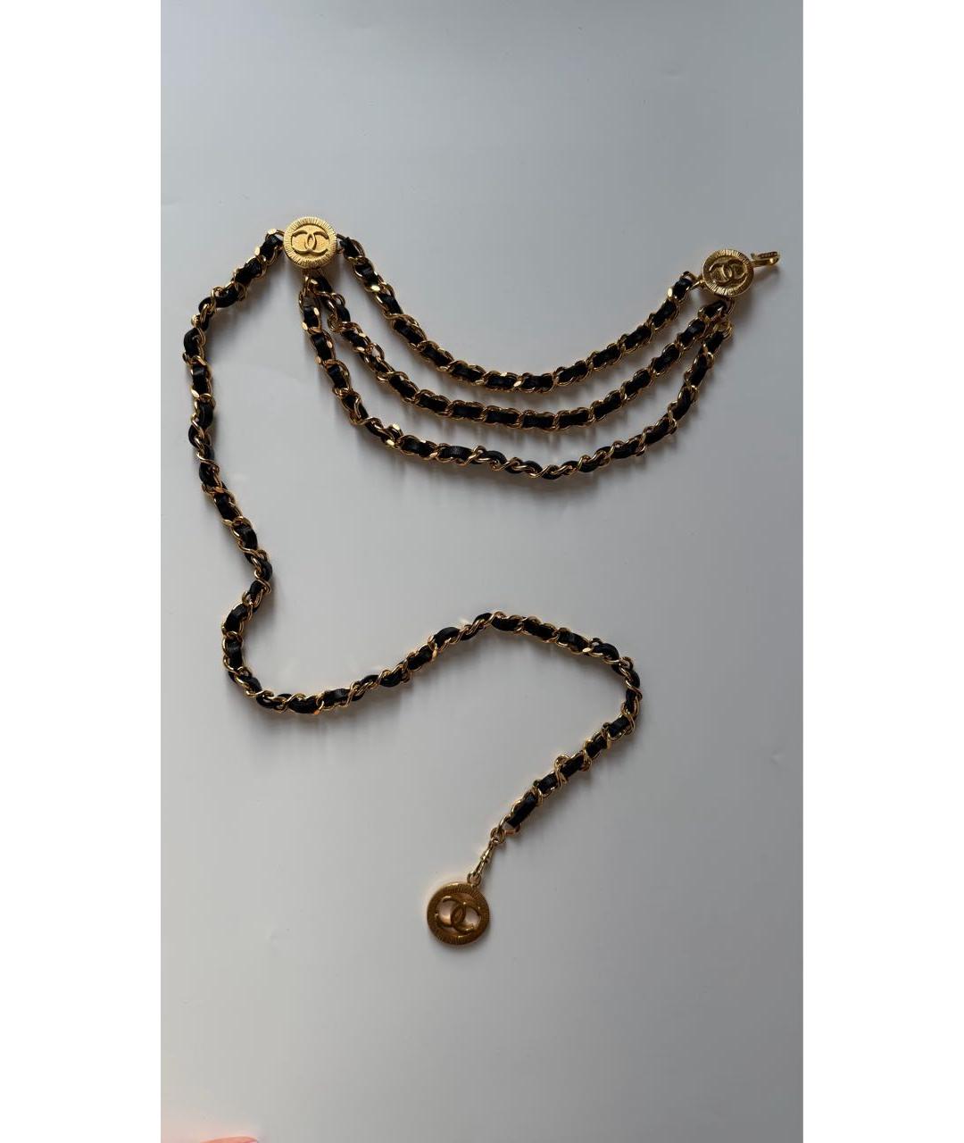 CHANEL Черный кожаный ремень, фото 7