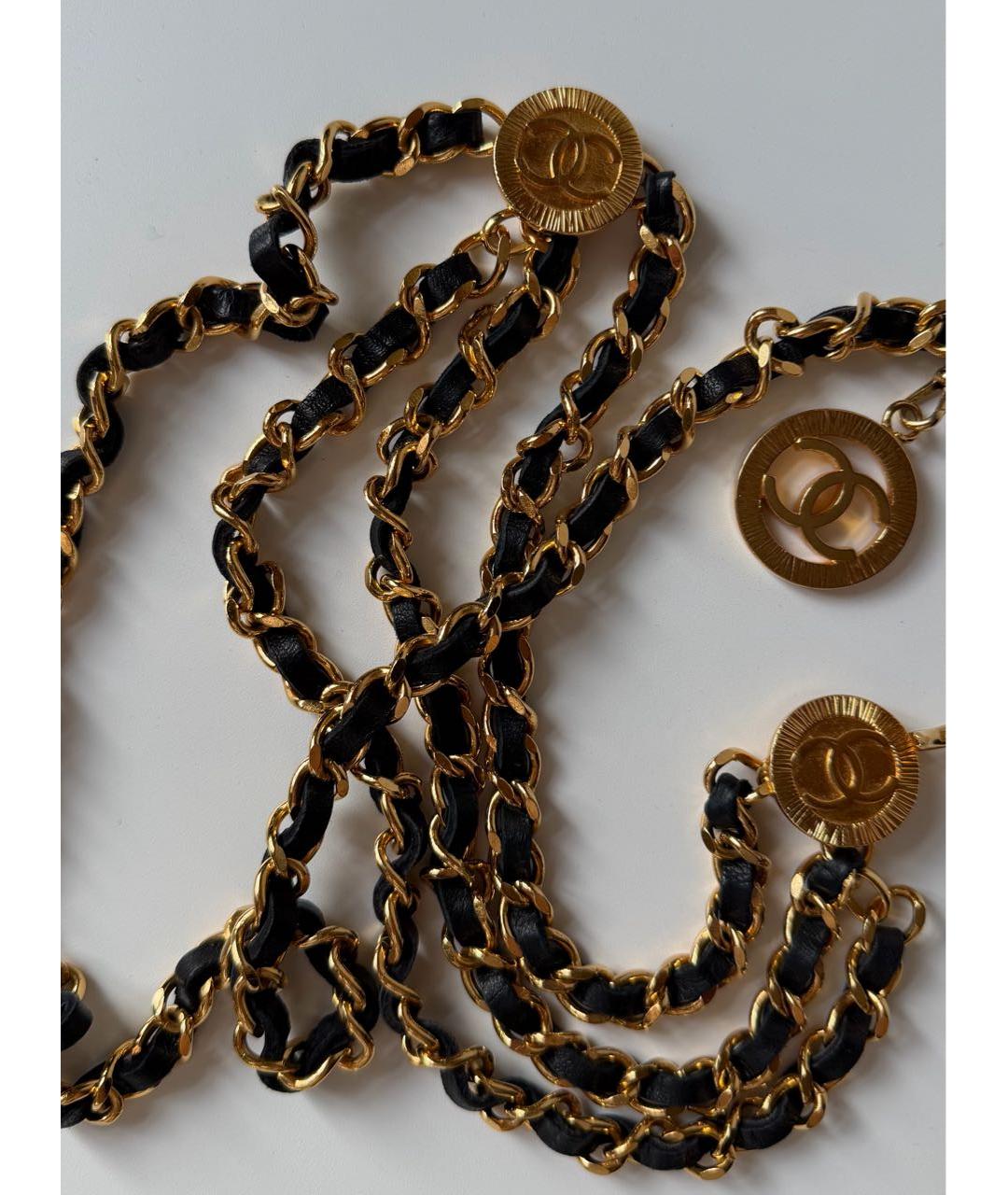 CHANEL Черный кожаный ремень, фото 5