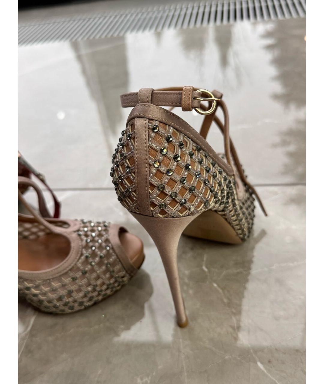 VALENTINO Бежевые текстильные туфли, фото 5