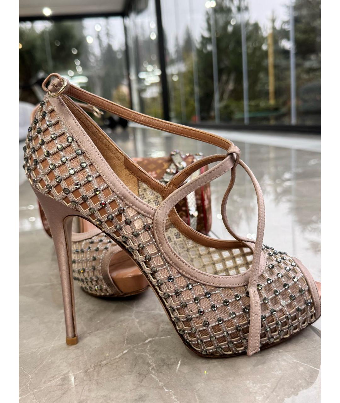 VALENTINO Бежевые текстильные туфли, фото 2