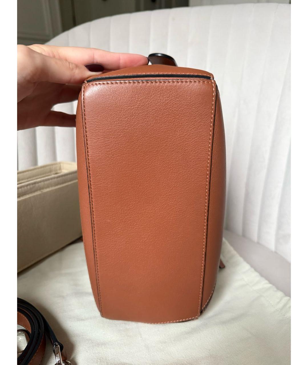 LOEWE Коричневая кожаная сумка через плечо, фото 5