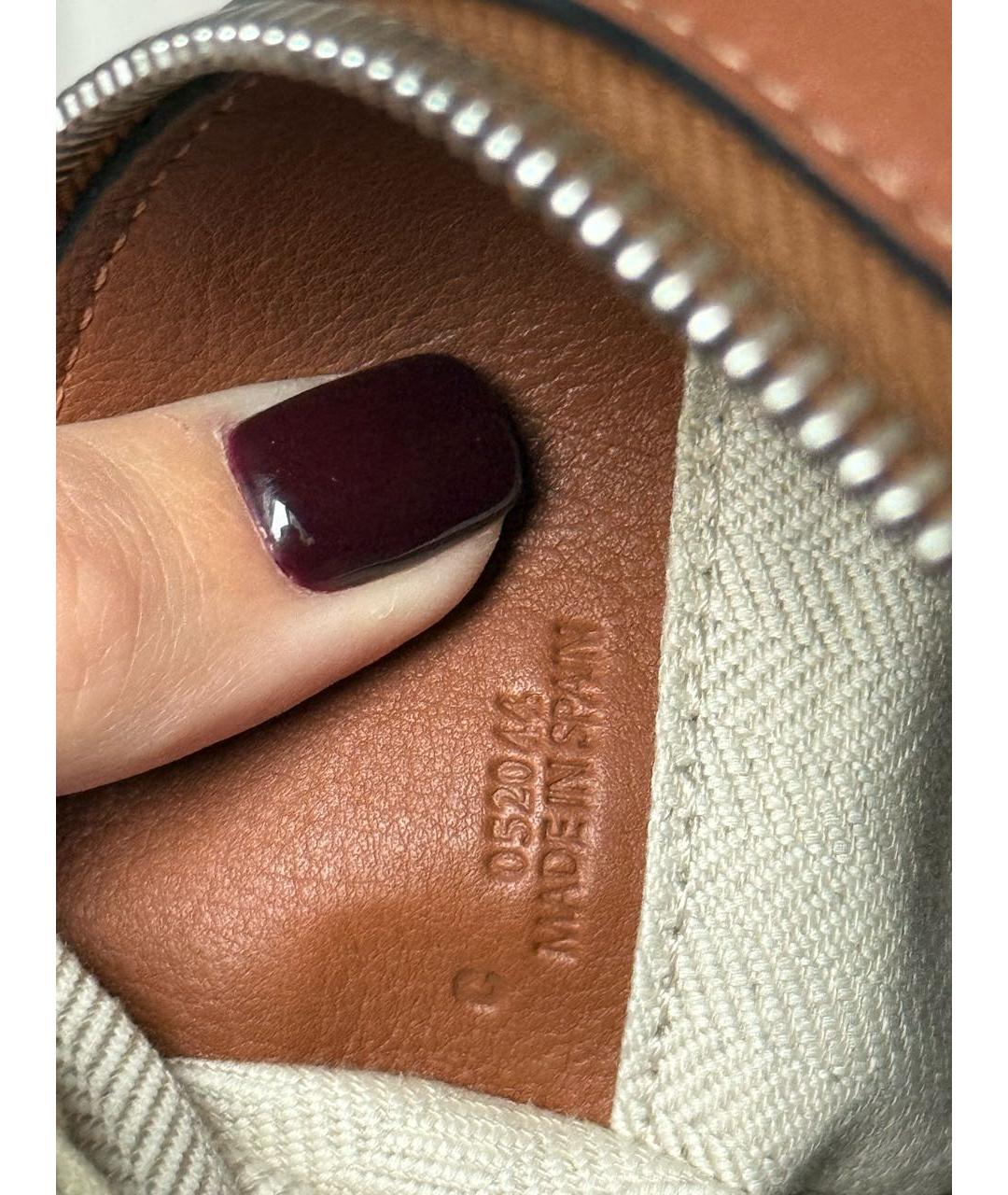 LOEWE Коричневая кожаная сумка через плечо, фото 3