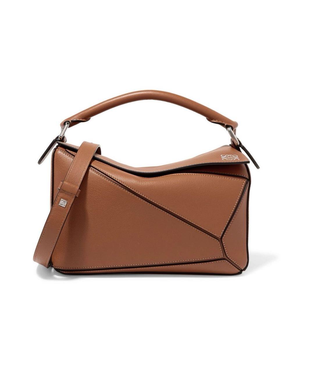 LOEWE Коричневая кожаная сумка через плечо, фото 8