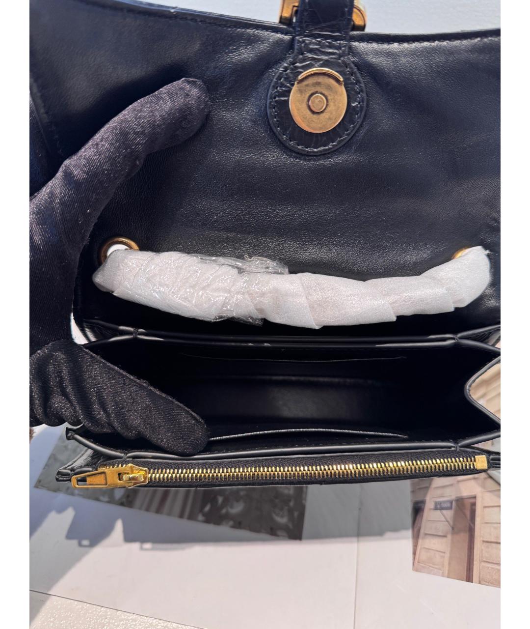 BALENCIAGA Черная кожаная сумка через плечо, фото 9