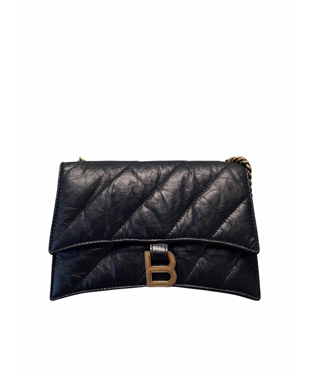 BALENCIAGA Черная кожаная сумка через плечо, фото 1