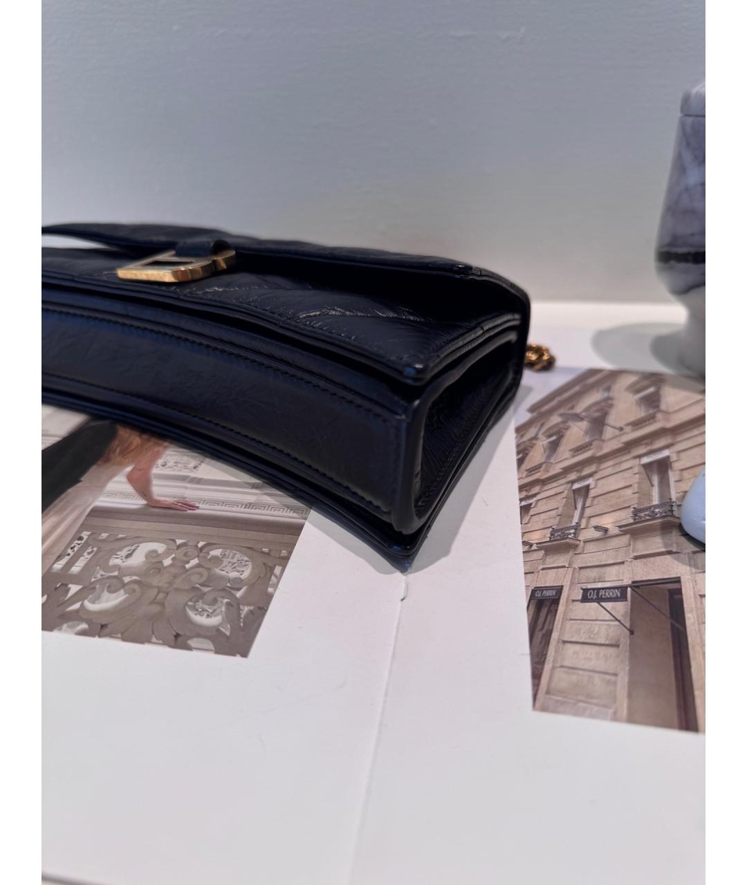 BALENCIAGA Черная кожаная сумка через плечо, фото 7