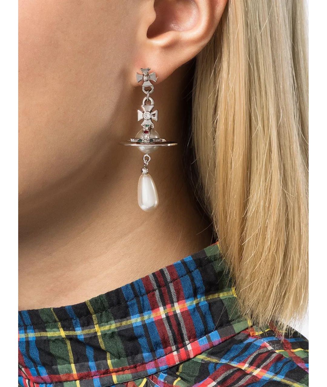 VIVIENNE WESTWOOD Серебряные латунные серьги, фото 4