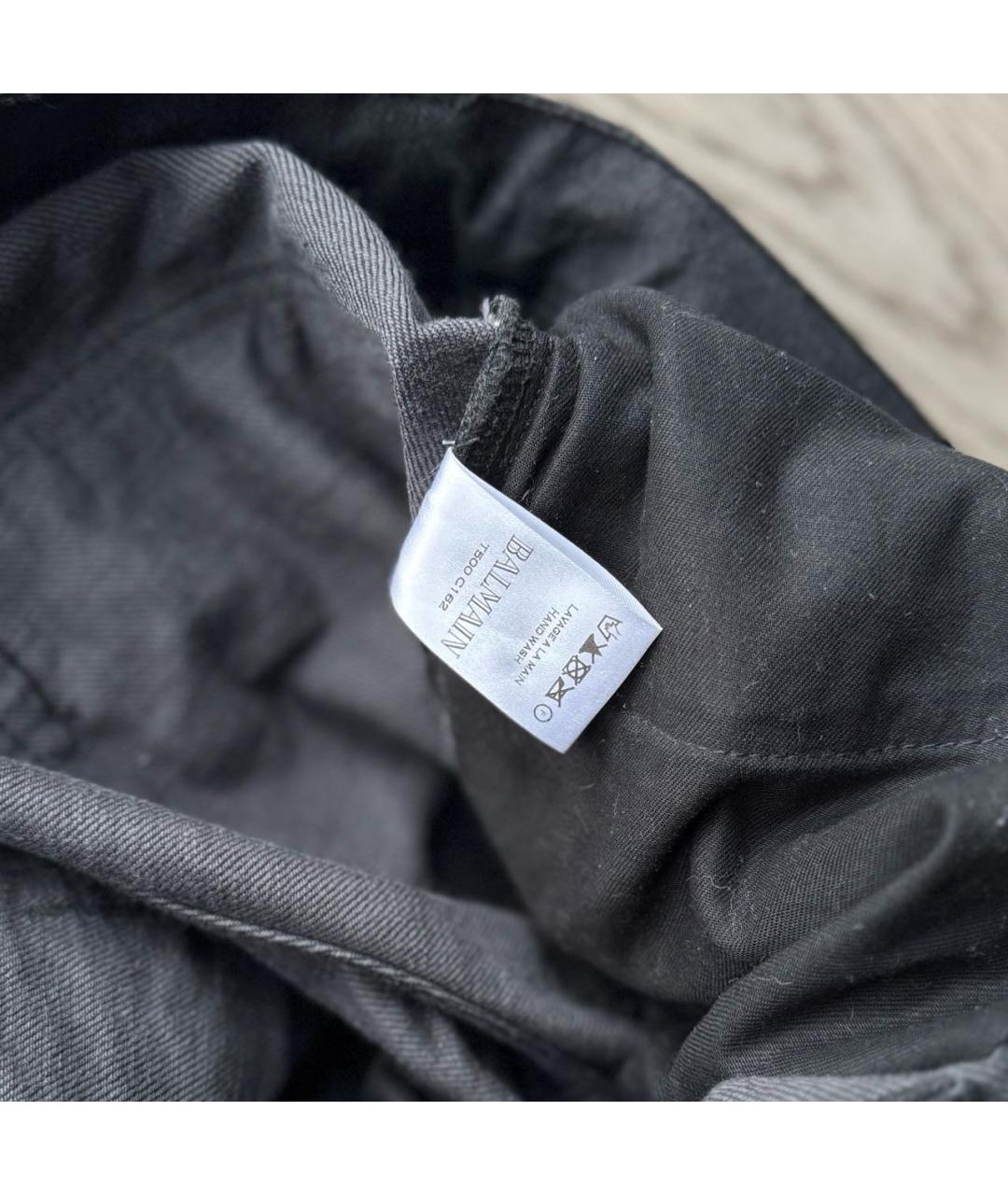 BALMAIN Антрацитовые хлопковые джинсы скинни, фото 5