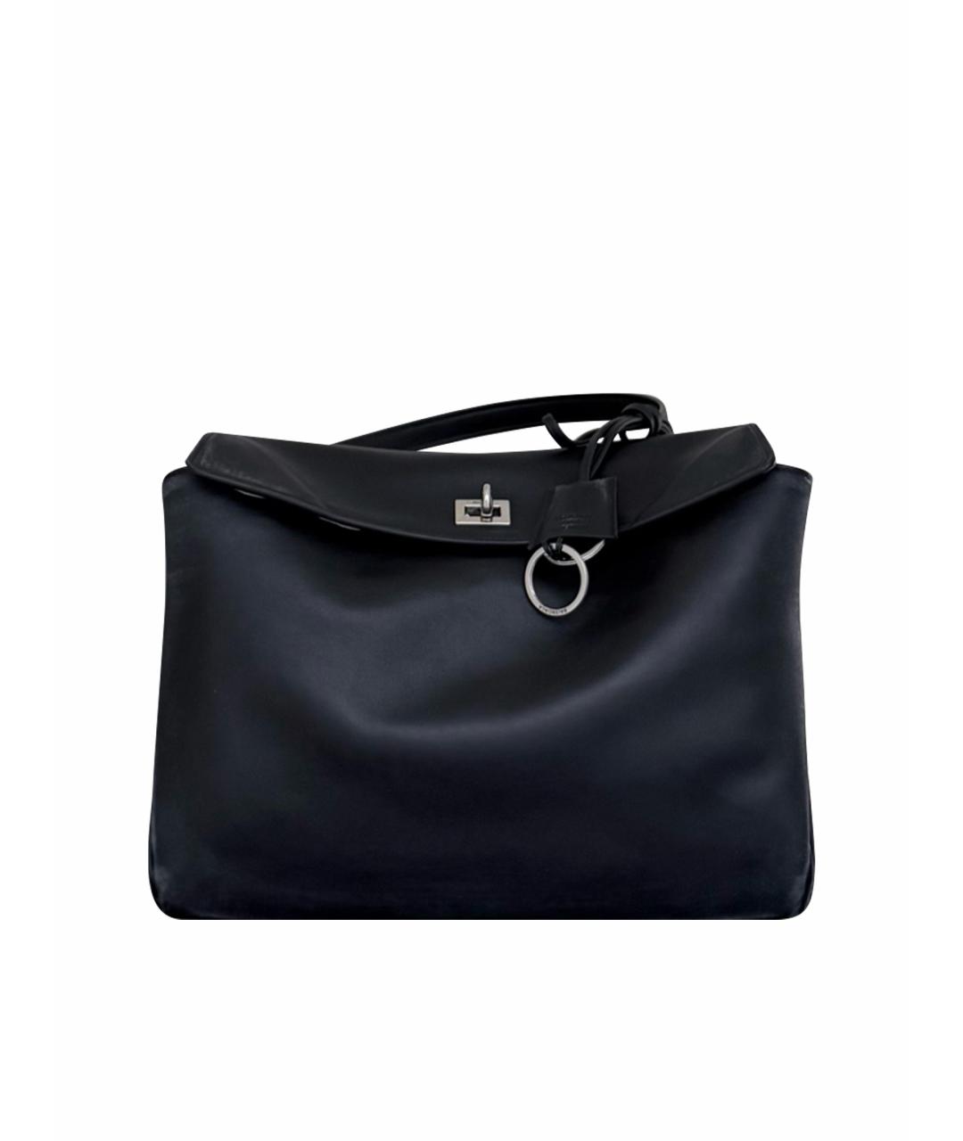 BALENCIAGA Черная кожаная сумка через плечо, фото 1