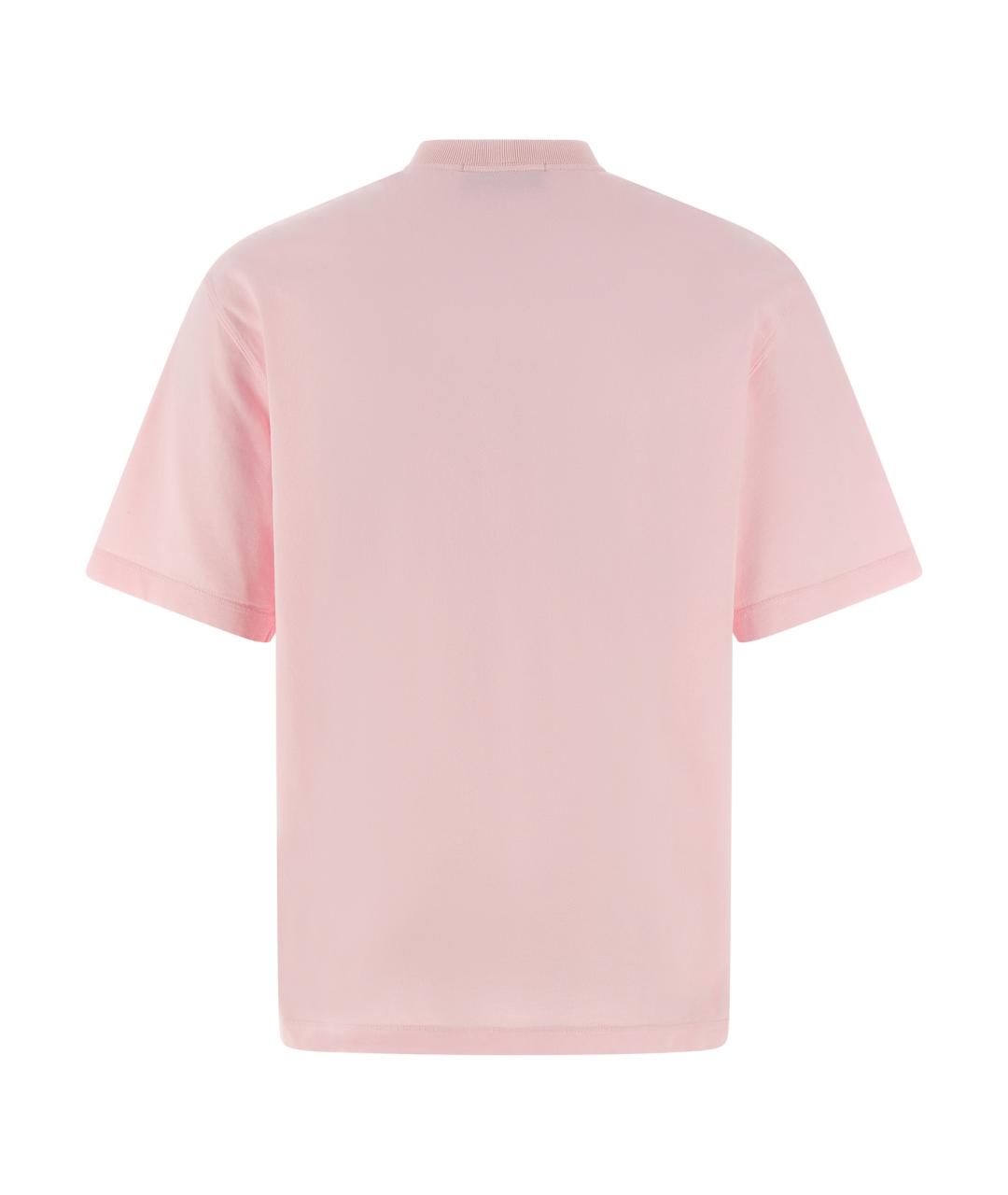 STONE ISLAND Розовая хлопковая футболка, фото 2