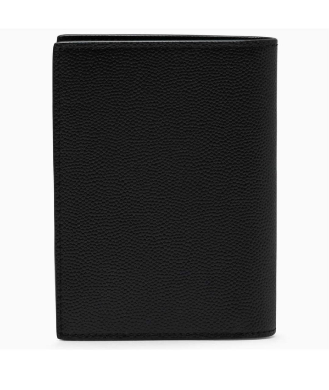 SAINT LAURENT Черный кожаный кошелек, фото 3