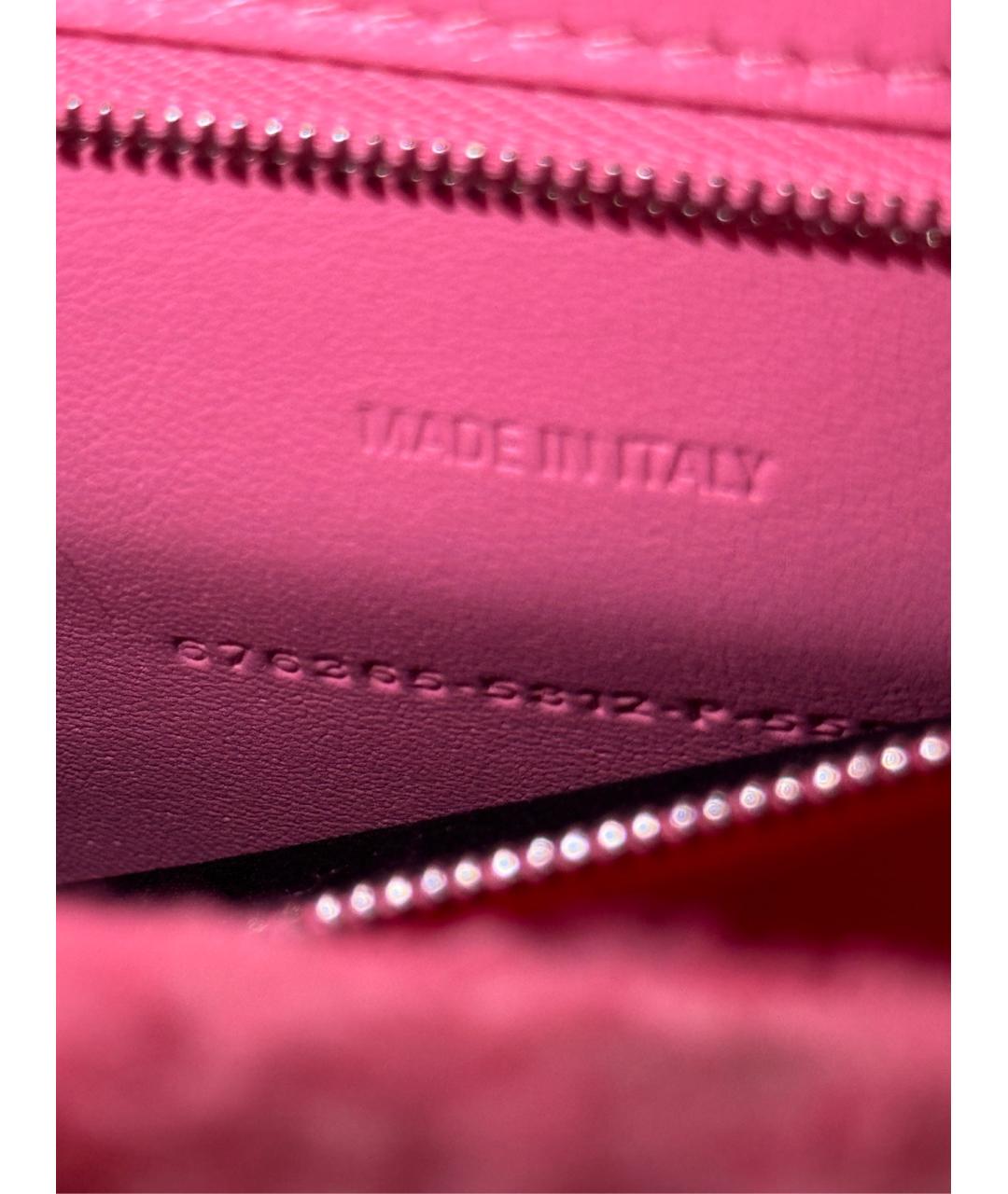 BALENCIAGA Розовая тканевая сумка с короткими ручками, фото 7