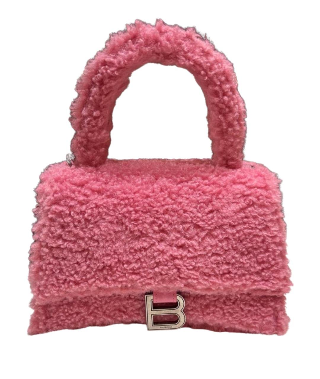 BALENCIAGA Розовая тканевая сумка с короткими ручками, фото 1