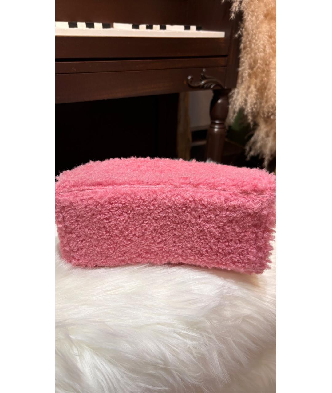 BALENCIAGA Розовая тканевая сумка с короткими ручками, фото 4