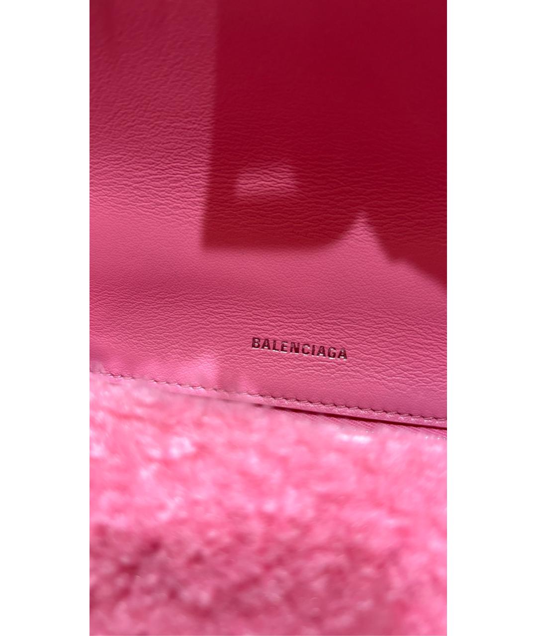 BALENCIAGA Розовая тканевая сумка с короткими ручками, фото 6