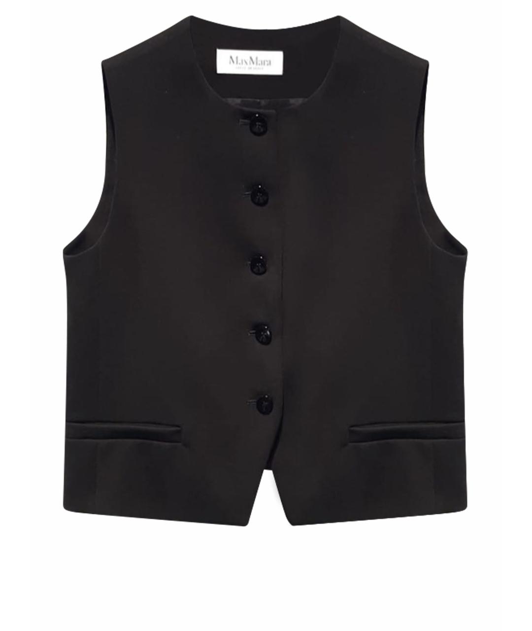 MAX MARA Черный жилет, фото 3