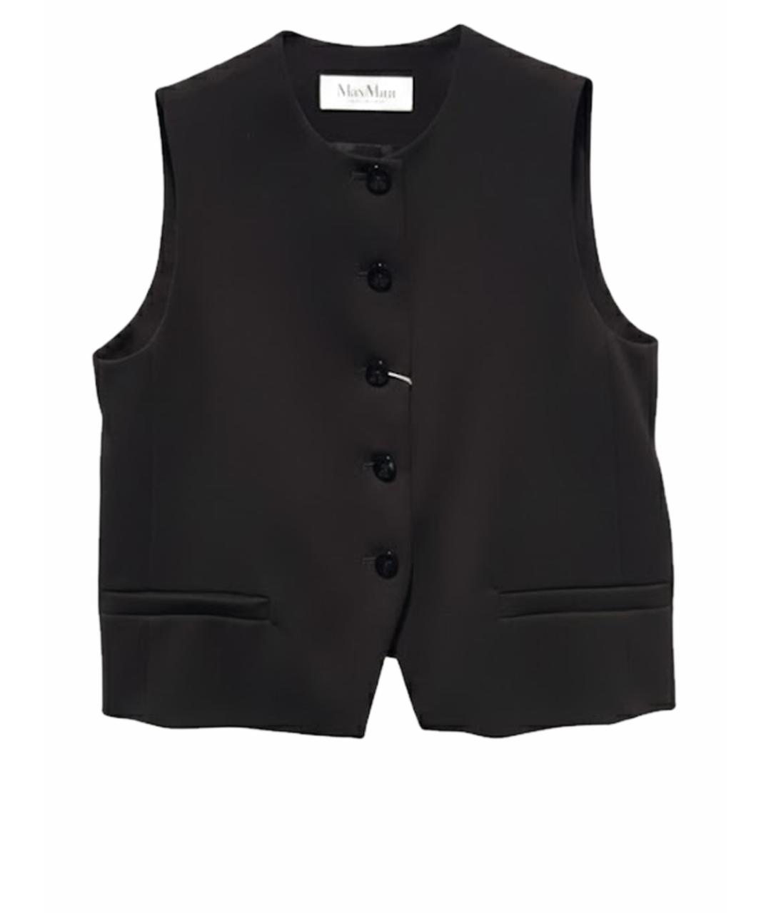 MAX MARA Черный жилет, фото 1