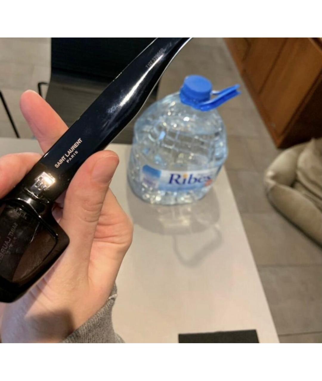 SAINT LAURENT Черные пластиковые солнцезащитные очки, фото 3