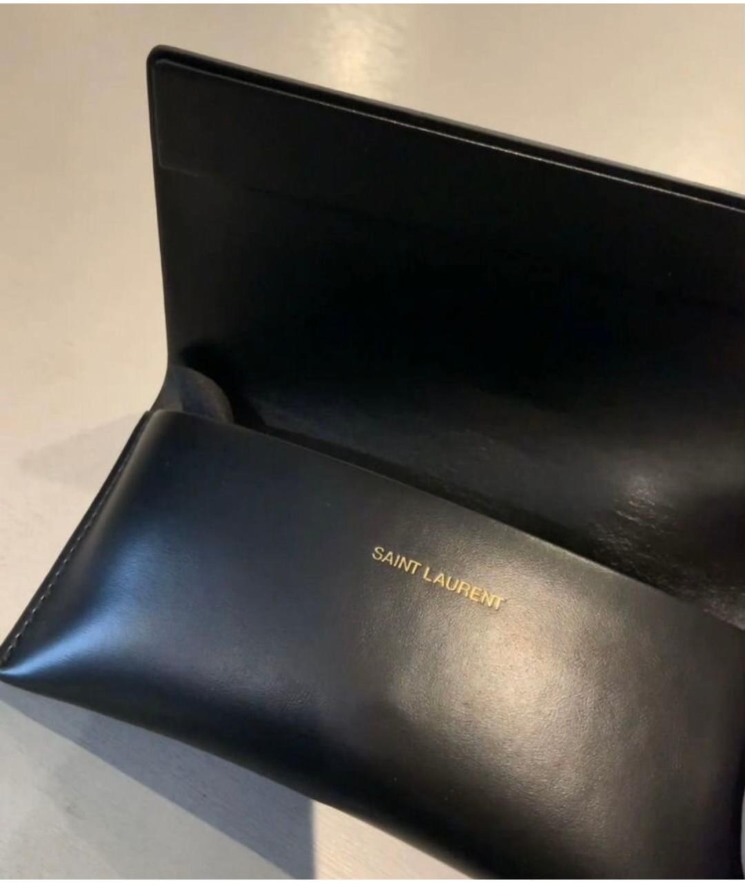 SAINT LAURENT Черные пластиковые солнцезащитные очки, фото 4