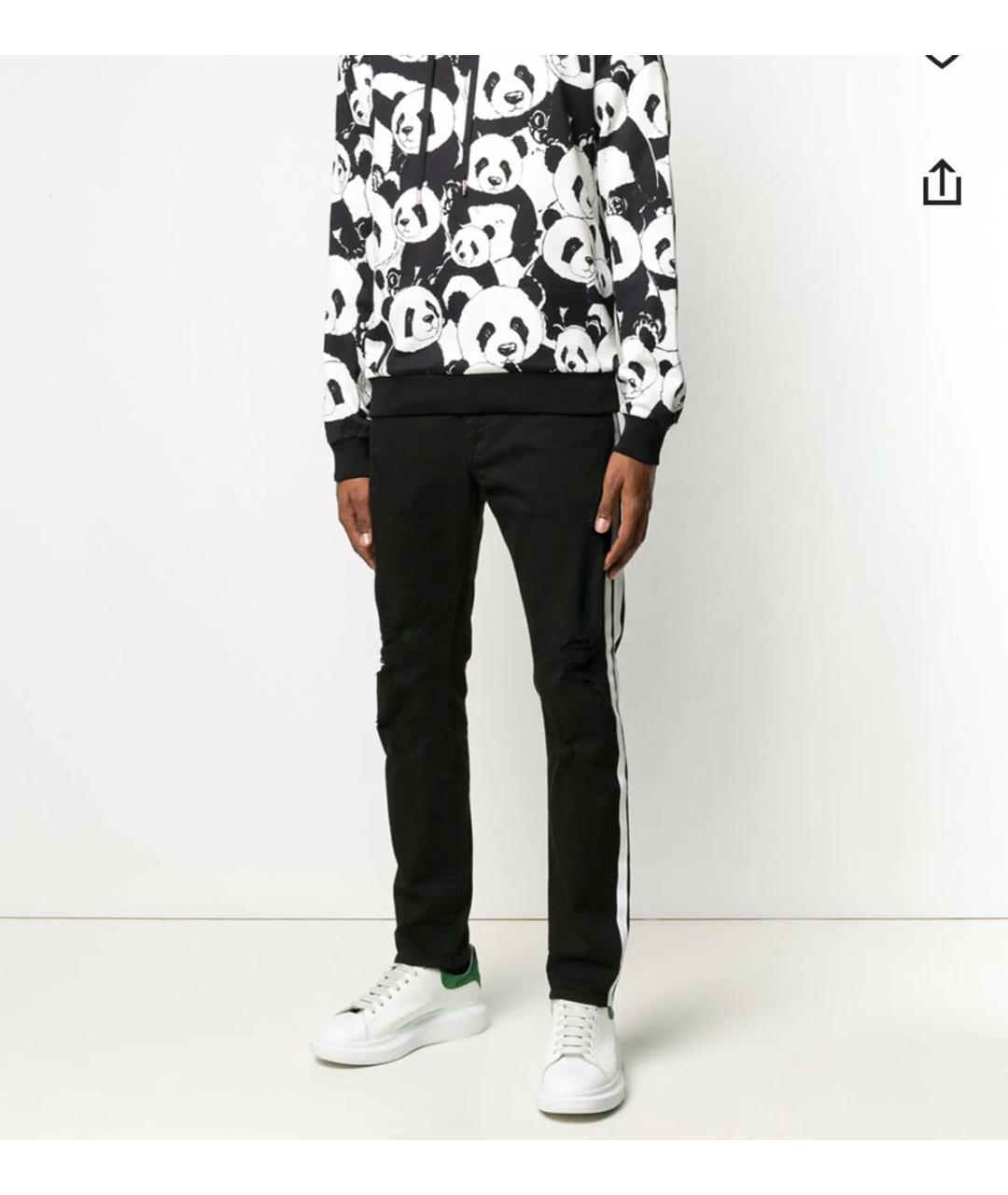 DOLCE&GABBANA Черные хлопко-эластановые джинсы скинни, фото 2