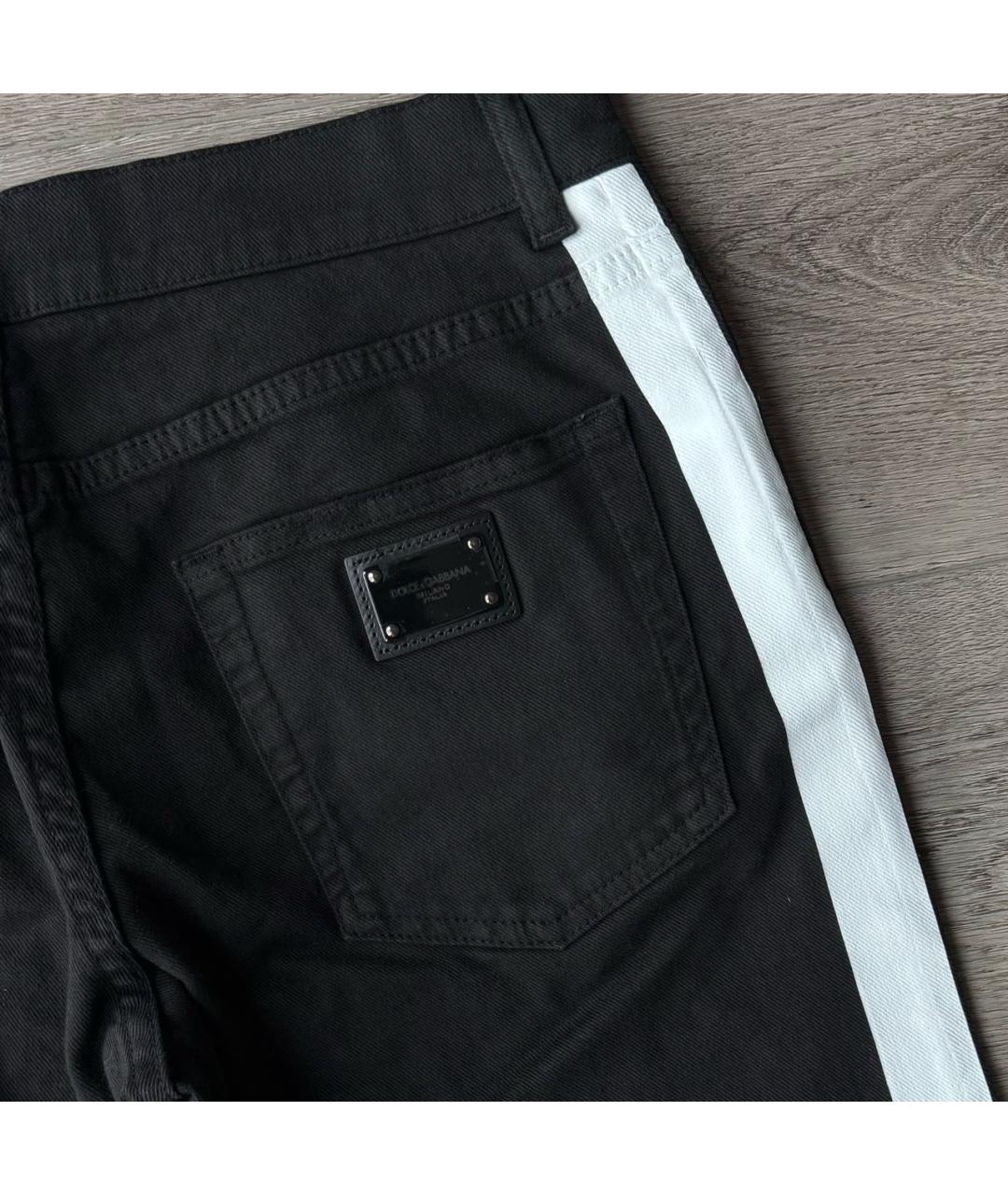DOLCE&GABBANA Черные хлопко-эластановые джинсы скинни, фото 8