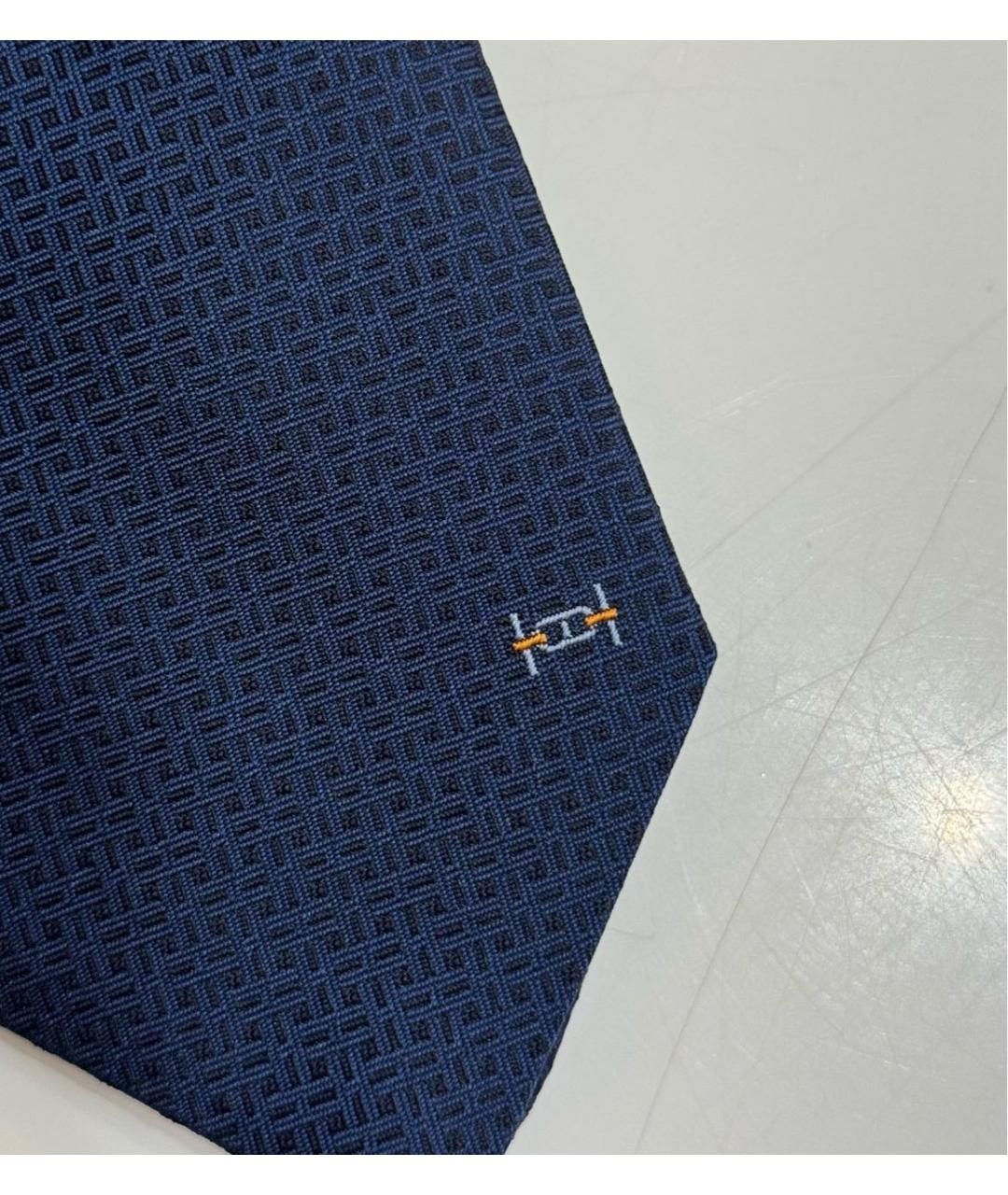 HERMES Синий галстук, фото 2