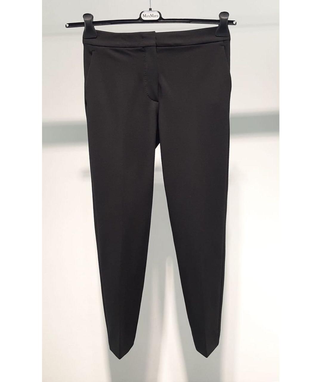 MAX MARA Черные прямые брюки, фото 3