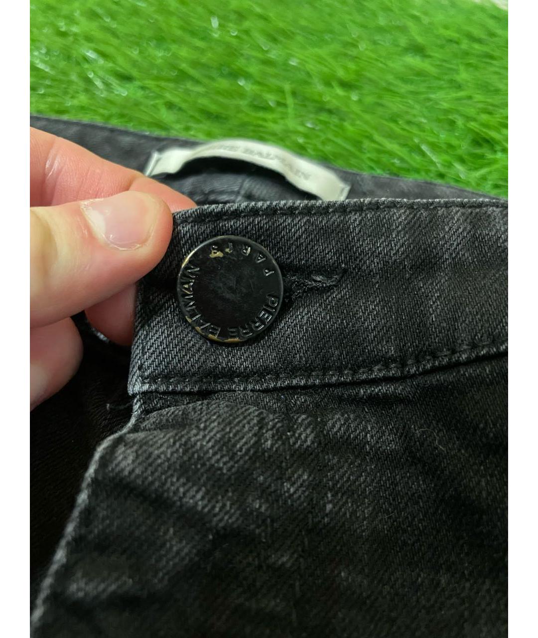 PIERRE BALMAIN Черные хлопко-эластановые джинсы слим, фото 7