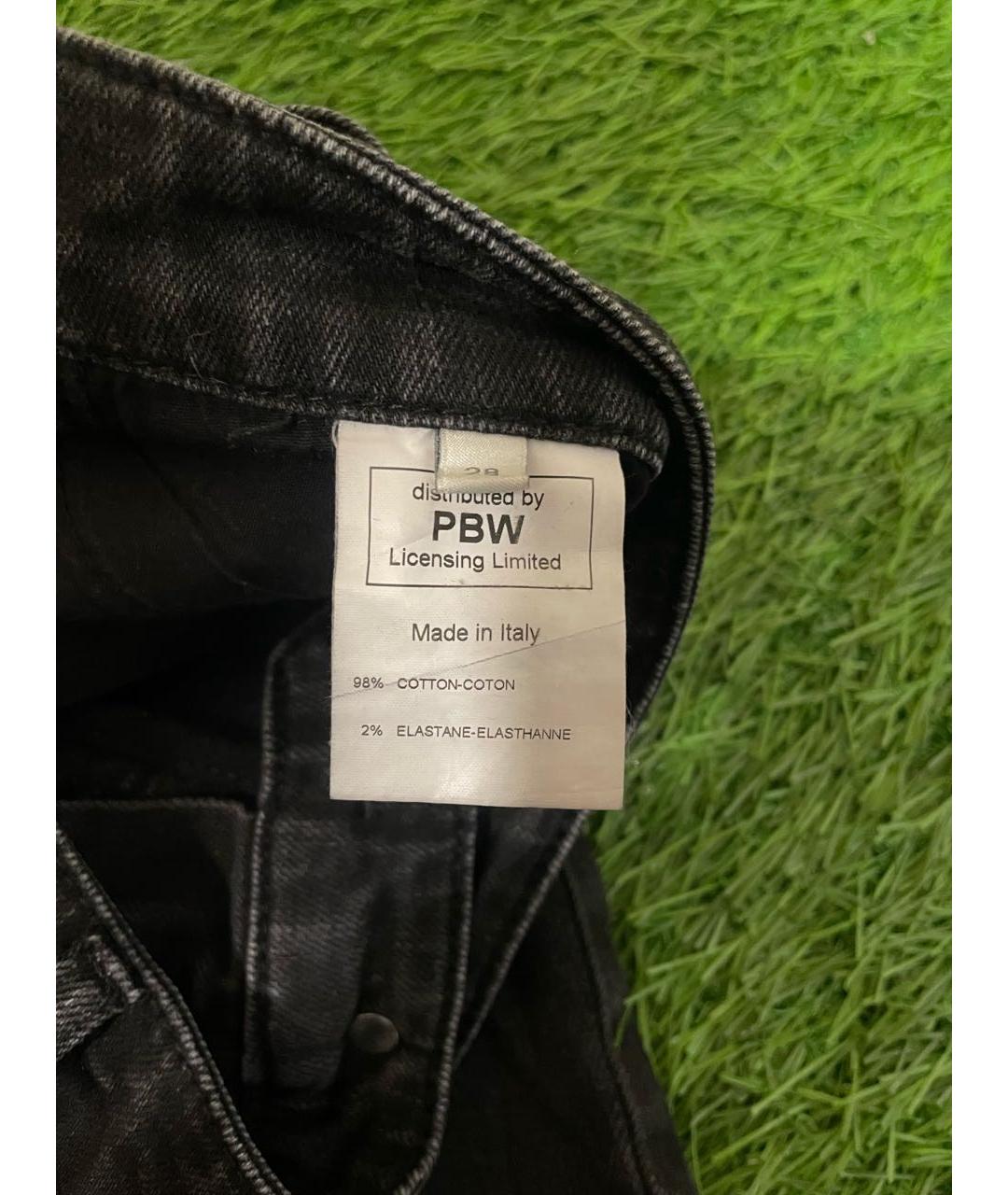 PIERRE BALMAIN Черные хлопко-эластановые джинсы слим, фото 4