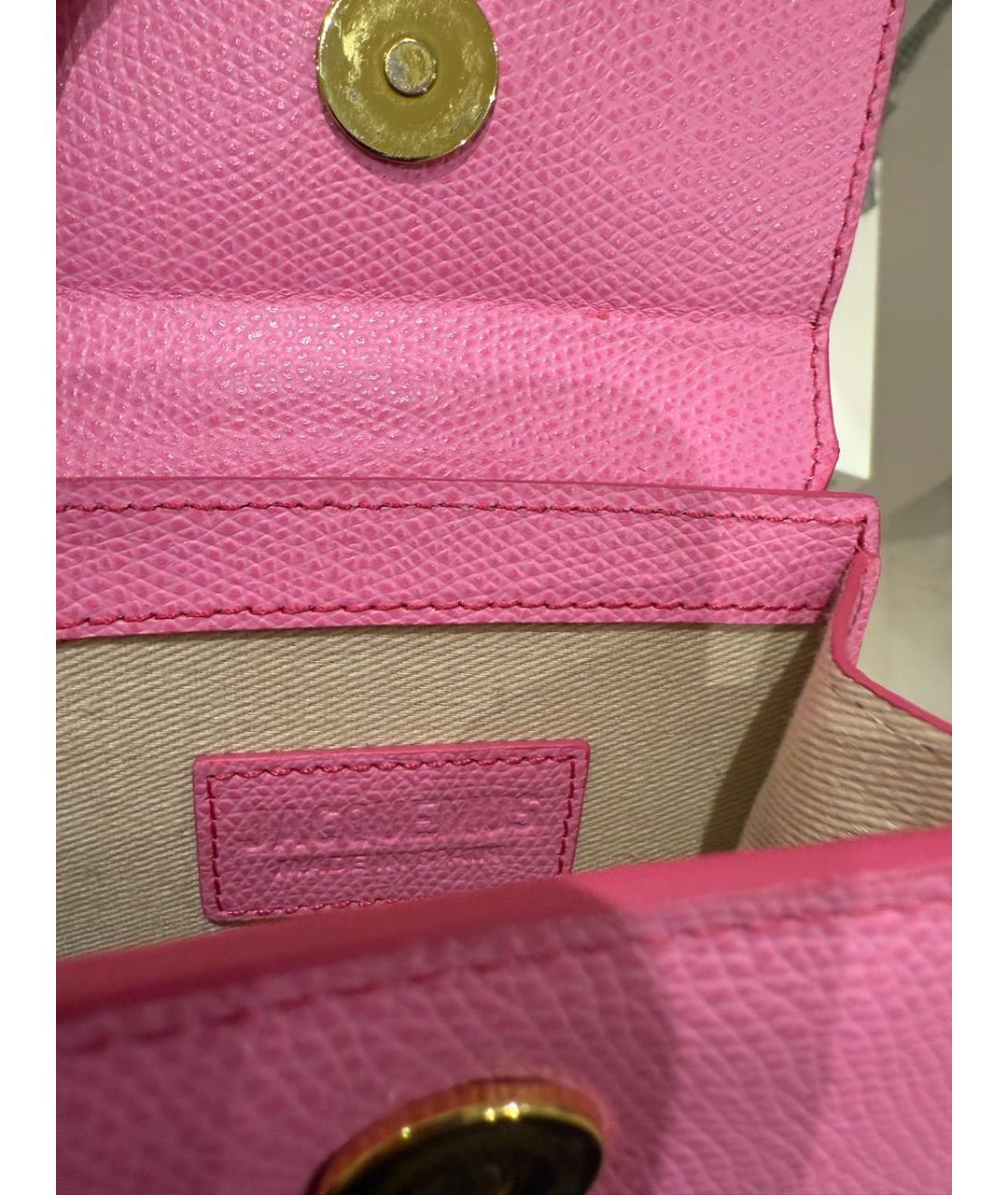 JACQUEMUS Розовая кожаная сумка с короткими ручками, фото 4